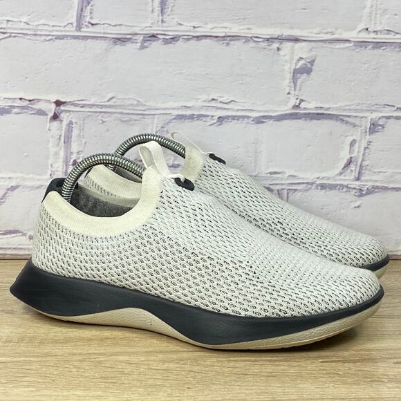 Allbirds Tree Dasher Relay White Black Slip On Running Shoes Size 9.5 Knit Gray - Picture 1 of 8